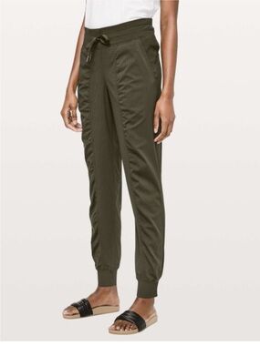 Lululemon Dance Studio Pants- Olive Drawstring Jogger Pants- Size 6